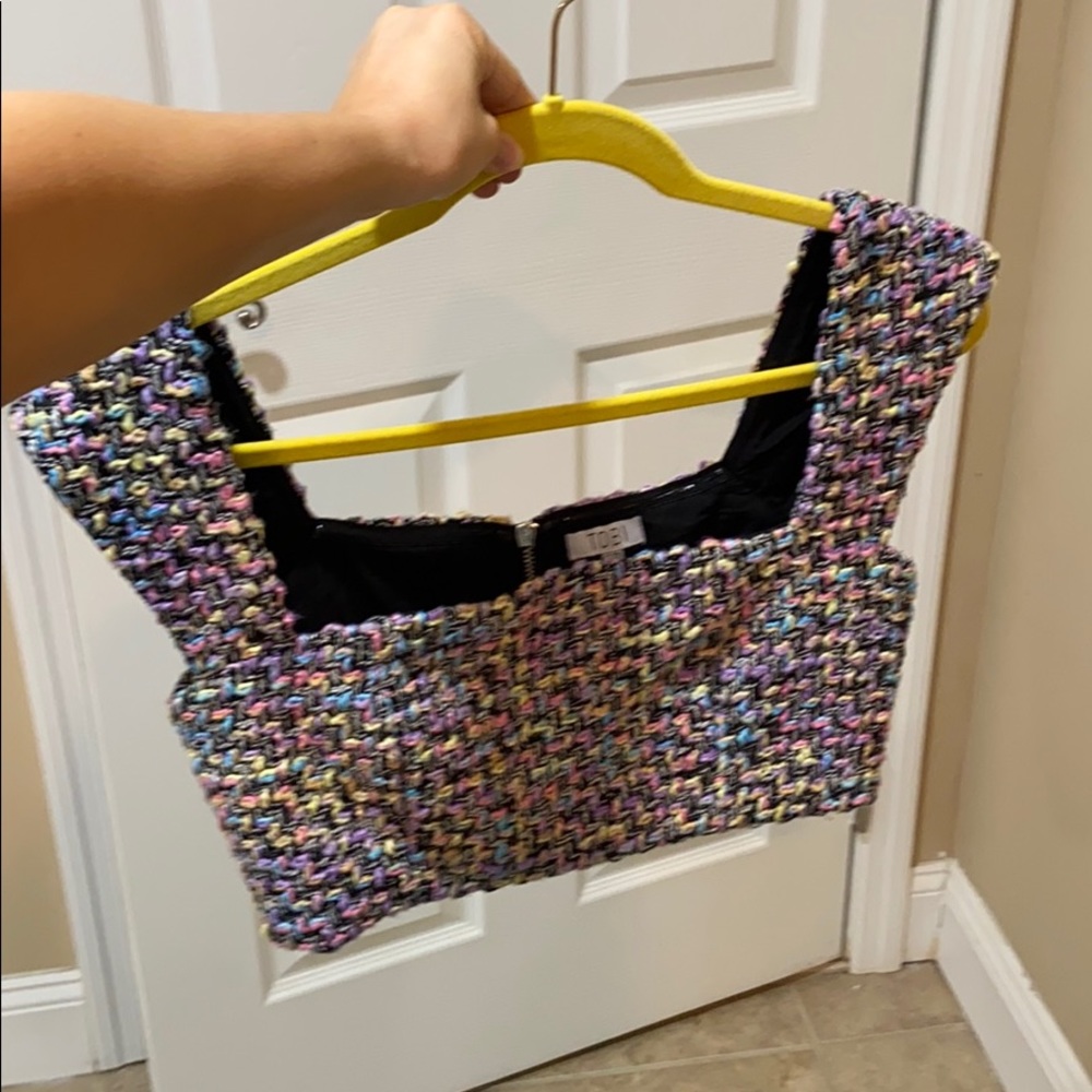 Tweed crop top